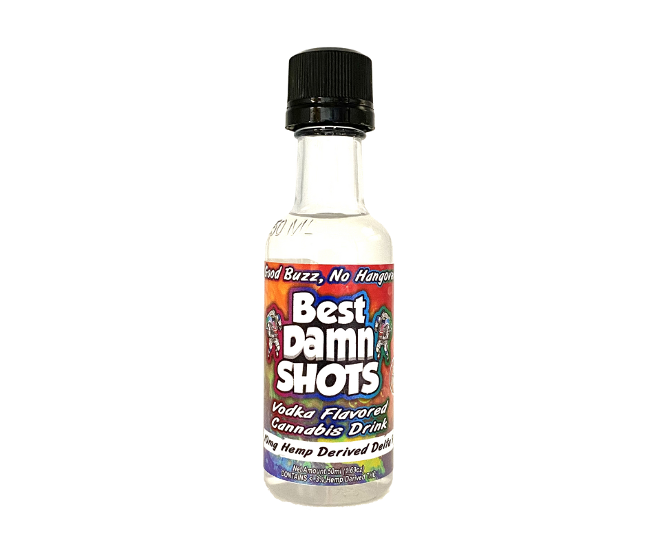 50mg Delta 8 THC Shots (Packaged) - 25 Shots - Best Damn Gummy's - Wholesale